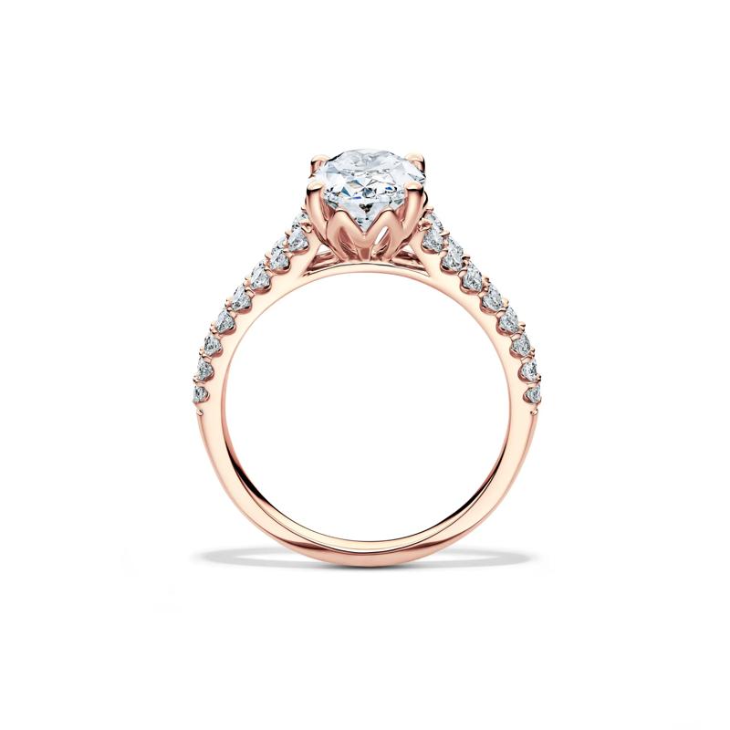 Lab Grown Diamond Oval Engagement Ring in 14K Rose Gold &#40;2 1/2 ct. tw.&#41; – Image 2 of 2