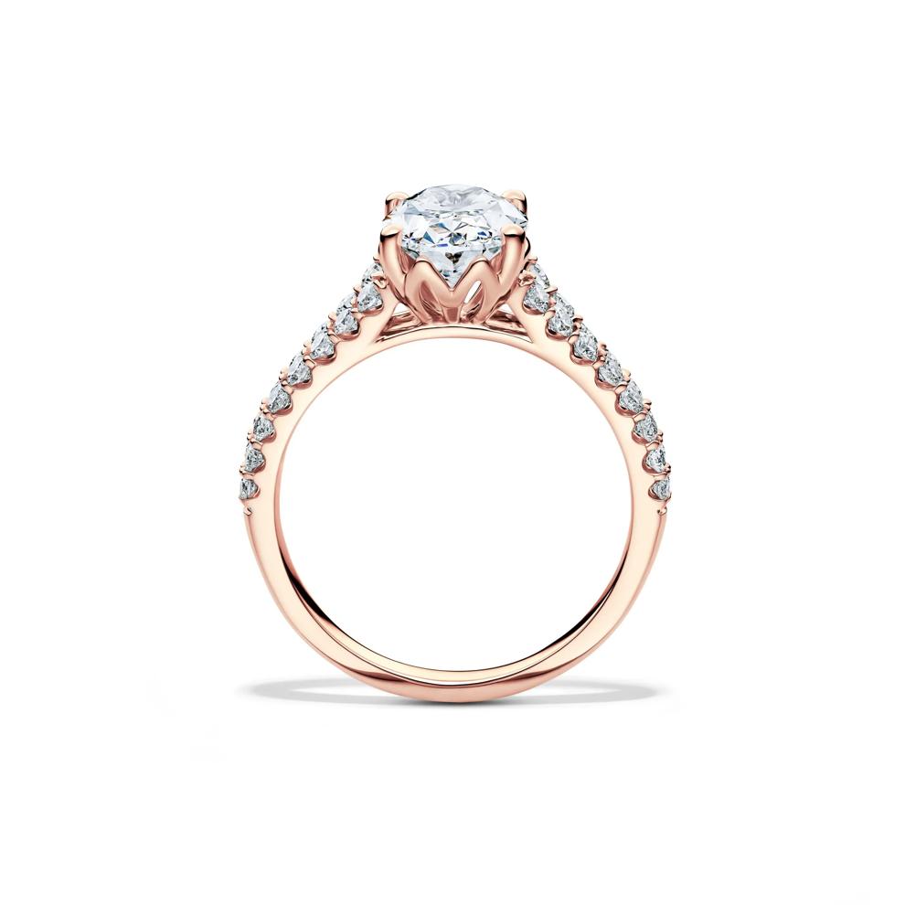 Lab Grown Diamond Oval Engagement Ring in 14K Rose Gold (2 1/2 ct. tw.) – Image 2 of 4