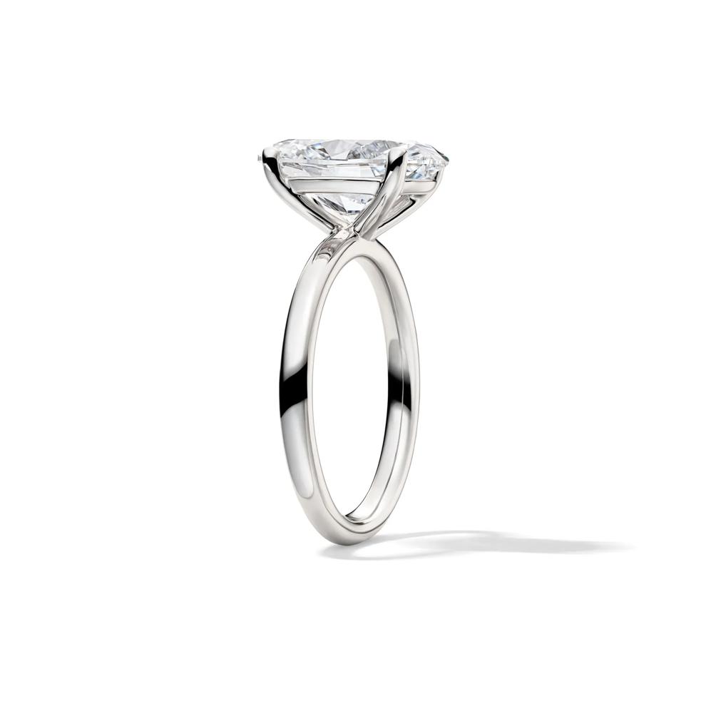 Lab Grown Diamond Oval Solitaire Engagement Ring in Platinum (4 ct.) – Image 3 of 4