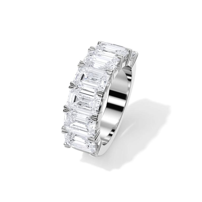 Lab Grown Diamond Emerald-Cut Anniversary Band in 14K White Gold &#40;6 ct. tw.&#41; – Image 4 of 4