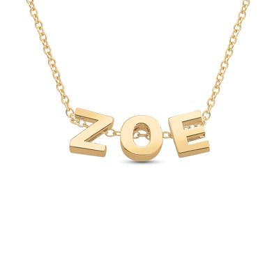 Personalized Bubble Letter Necklace