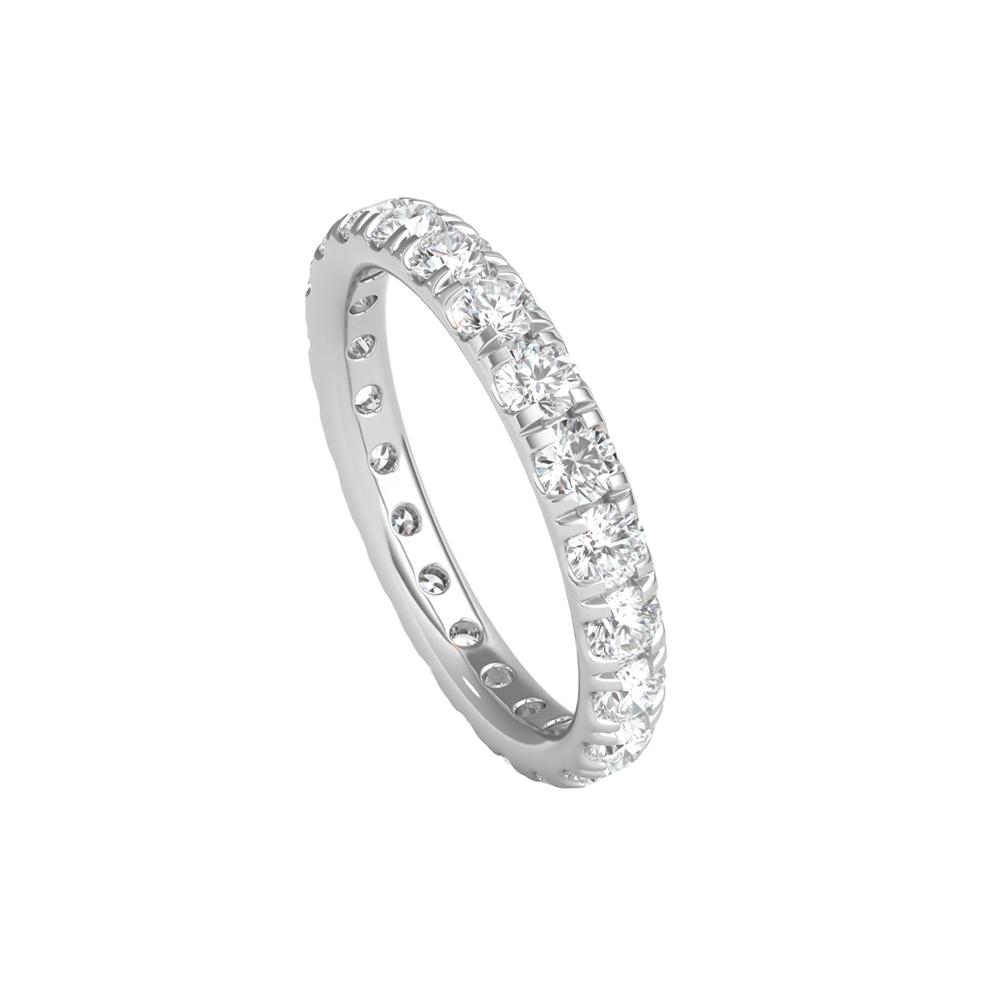 Lab Grown Diamond Comfort Fit Eternity Band in 14K White Gold (2 ct. tw.) – Image 4 of 4