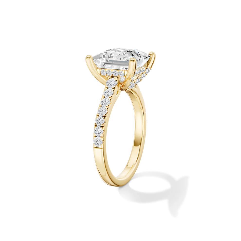 Noreen Lab Grown Diamond Princess-Cut Center Engagement Ring in 14K Yellow Gold (4 1/2 ct. tw.) – Image 3 of 4