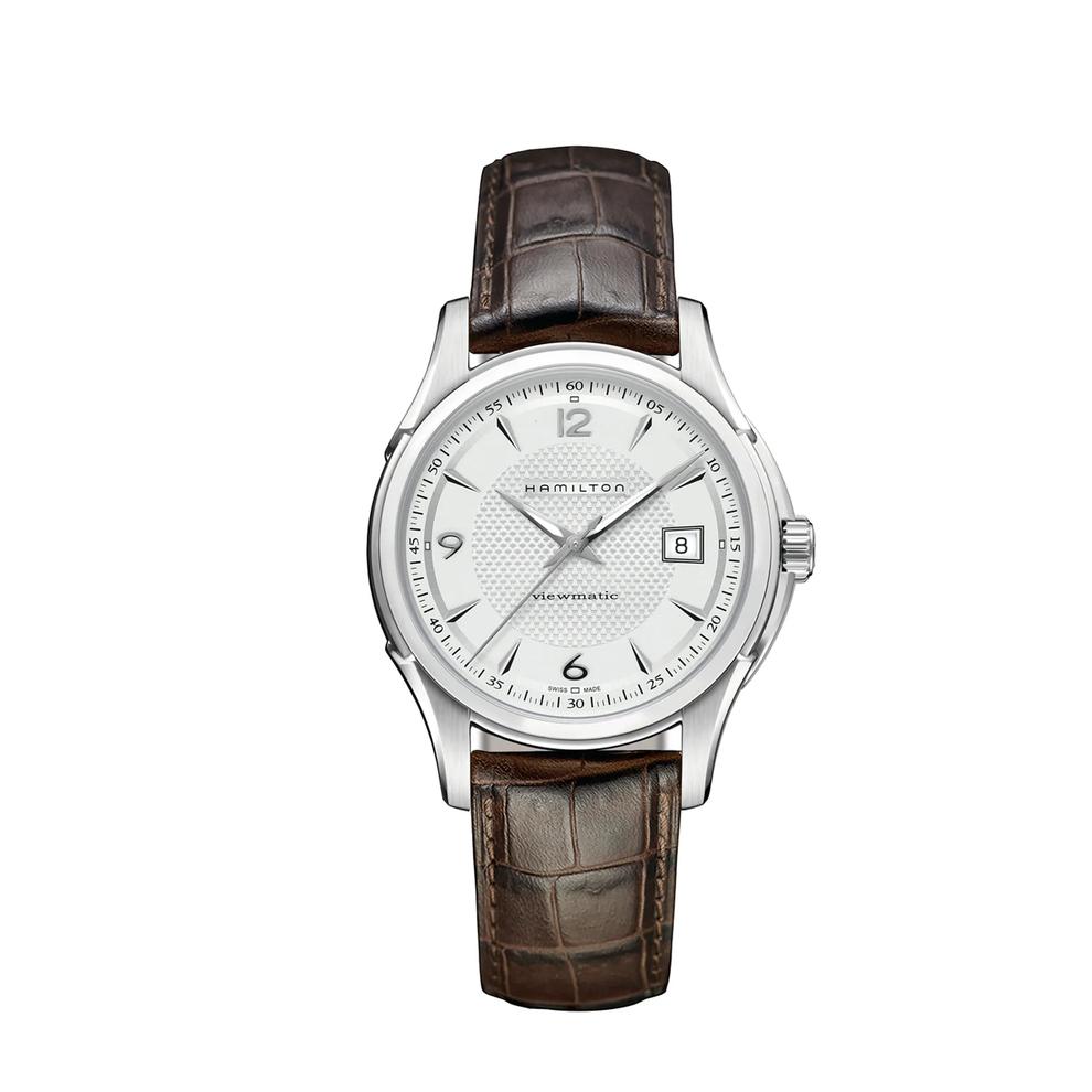 Jazzmaster Viewmatic Auto Watch with Brown Leather Strap – Image 1 of 3