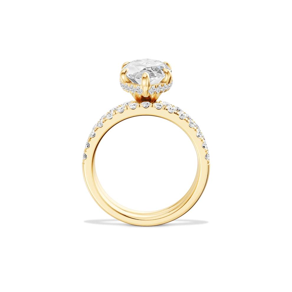 Lab Grown Diamond Marquise Center Bridal Set in 14K Yellow Gold (5 ct. tw.) – Image 4 of 6
