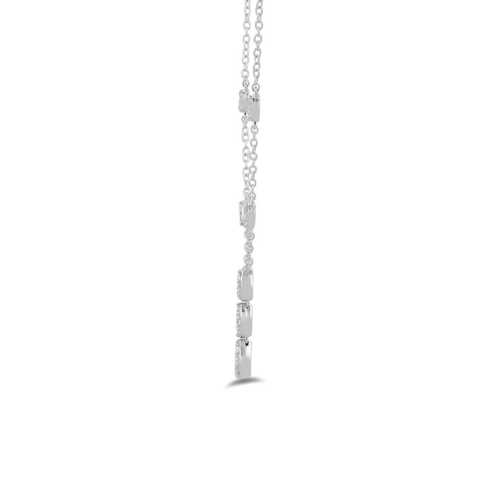 Diamond Drop Necklace in 10K White Gold (1/3 ct. tw.) – Image 2 of 2