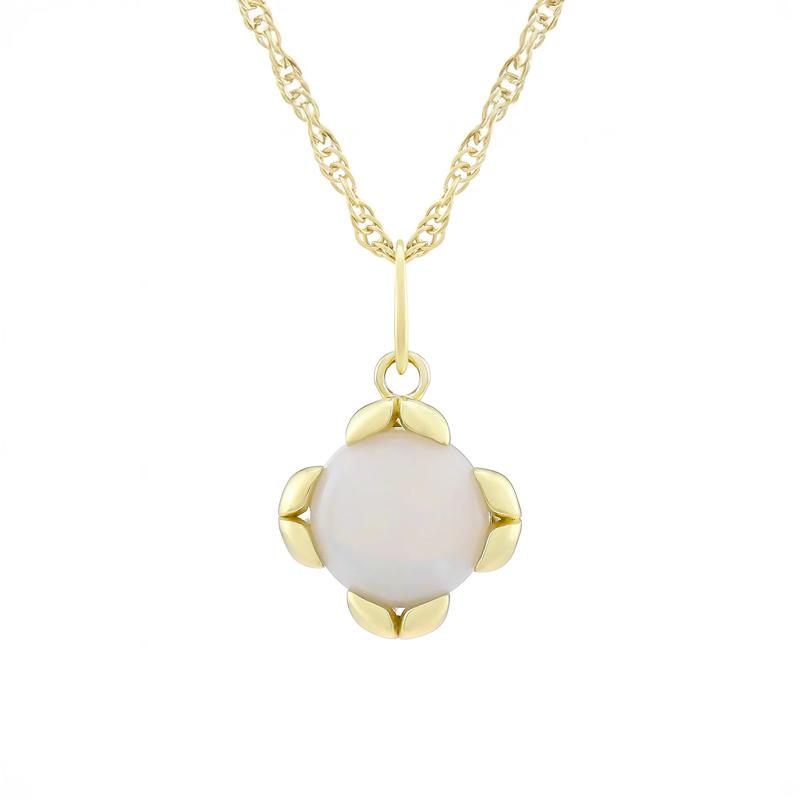 Australian Opal Pendant Necklace in 10K Yellow Gold – Image 1 of 3