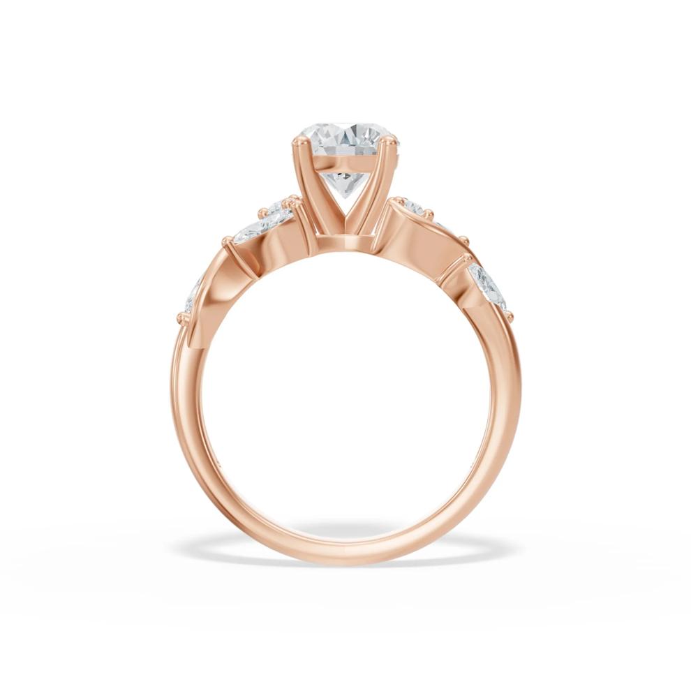 Diamond Round Engagement Ring in 14K Rose Gold (1 1/2 ct. tw.) – Image 2 of 4