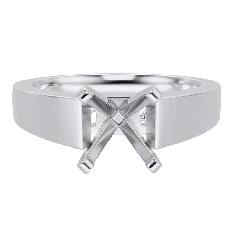 Wide Cathedral Semi-Mount Engagement Ring in 14K Gold, 4.1MM &#40;Setting Only&#41; – Image 2 of 6