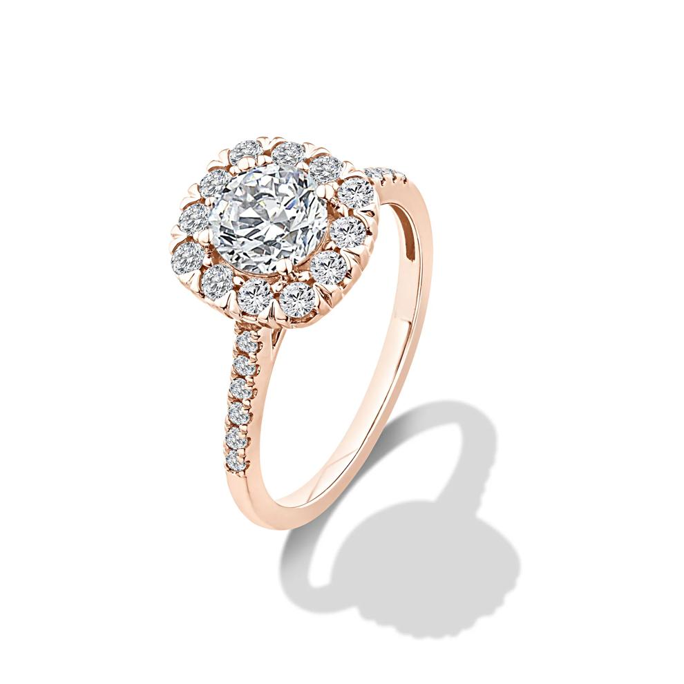 Lab Grown Diamond Halo Engagement Ring in 10K Rose Gold (1 1/2 ct. tw.) – Image 4 of 4