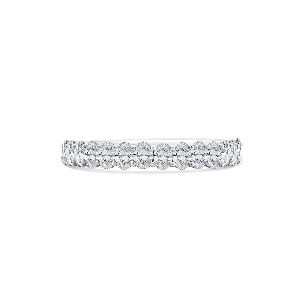 Lab Grown Diamond Oval Anniversary Band in 14K White Gold (1 ct. tw.) – Image 1 of 4