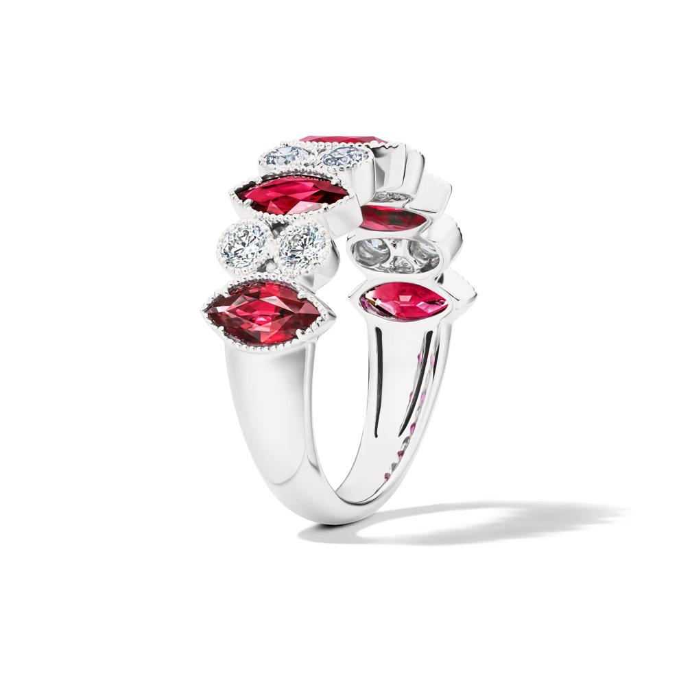 Ruby &amp; Diamond Band in 14K White Gold (5/8 ct. tw.) – Image 3 of 4