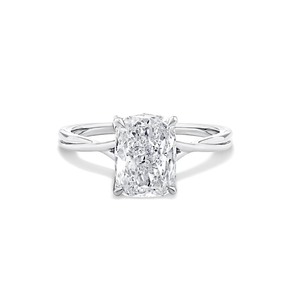Lab Grown Diamond Elongated Cushion Engagement Ring in Platinum (3 1/5 ct. tw.) – Image 1 of 4
