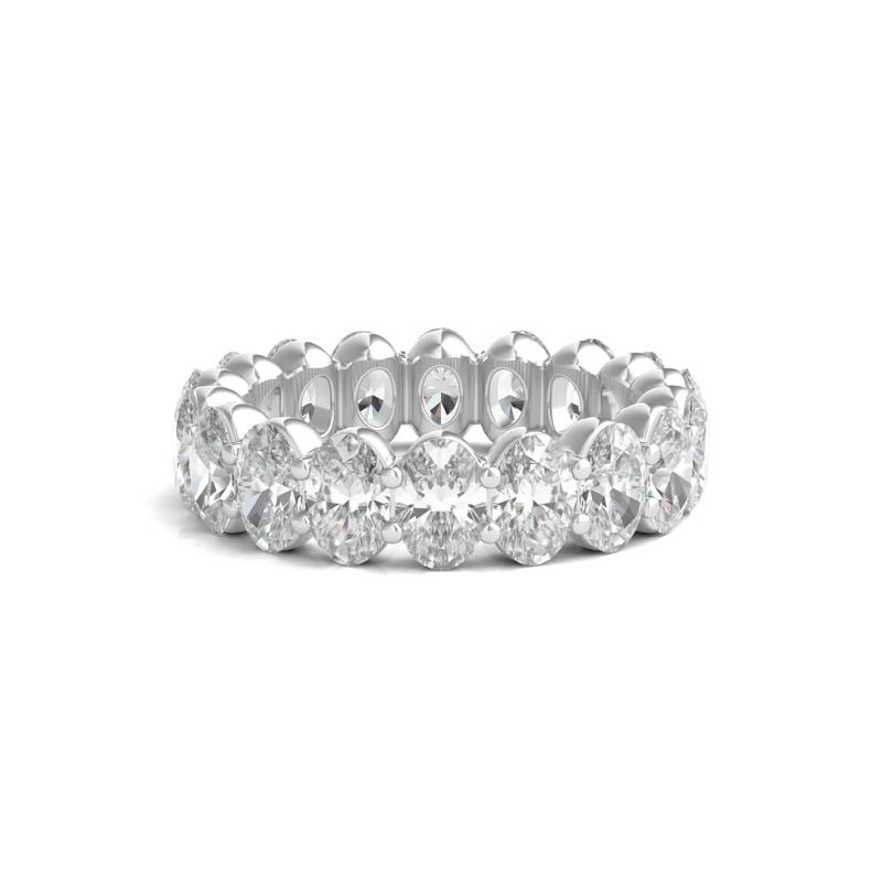 Lab Grown Oval Diamond Eternity Band in Platinum &#40;7 ct. tw.&#41; – Image 1 of 3