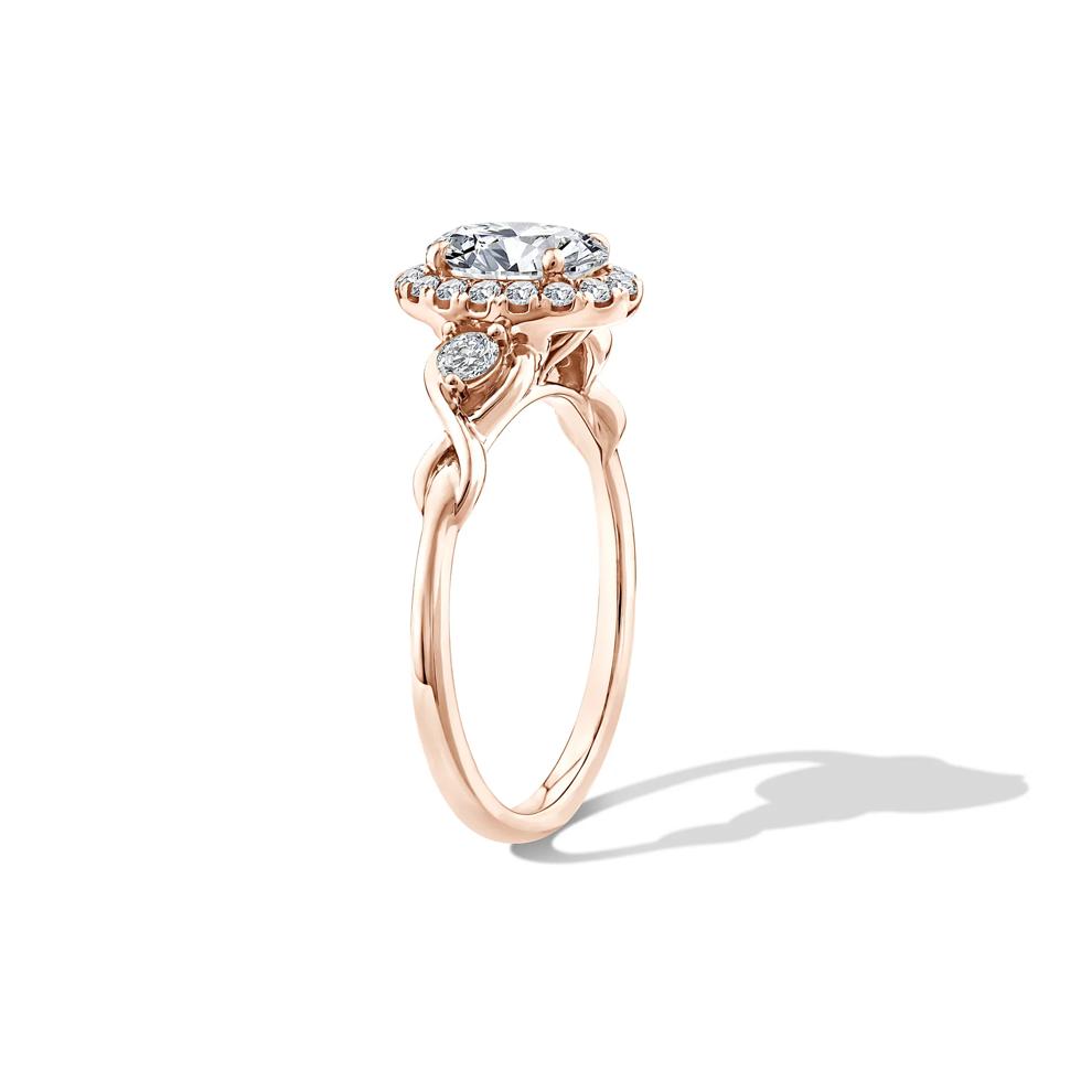 Lab Grown Diamond Oval Engagement Ring in 10K Rose Gold (1 1/3 ct. tw.) – Image 3 of 4
