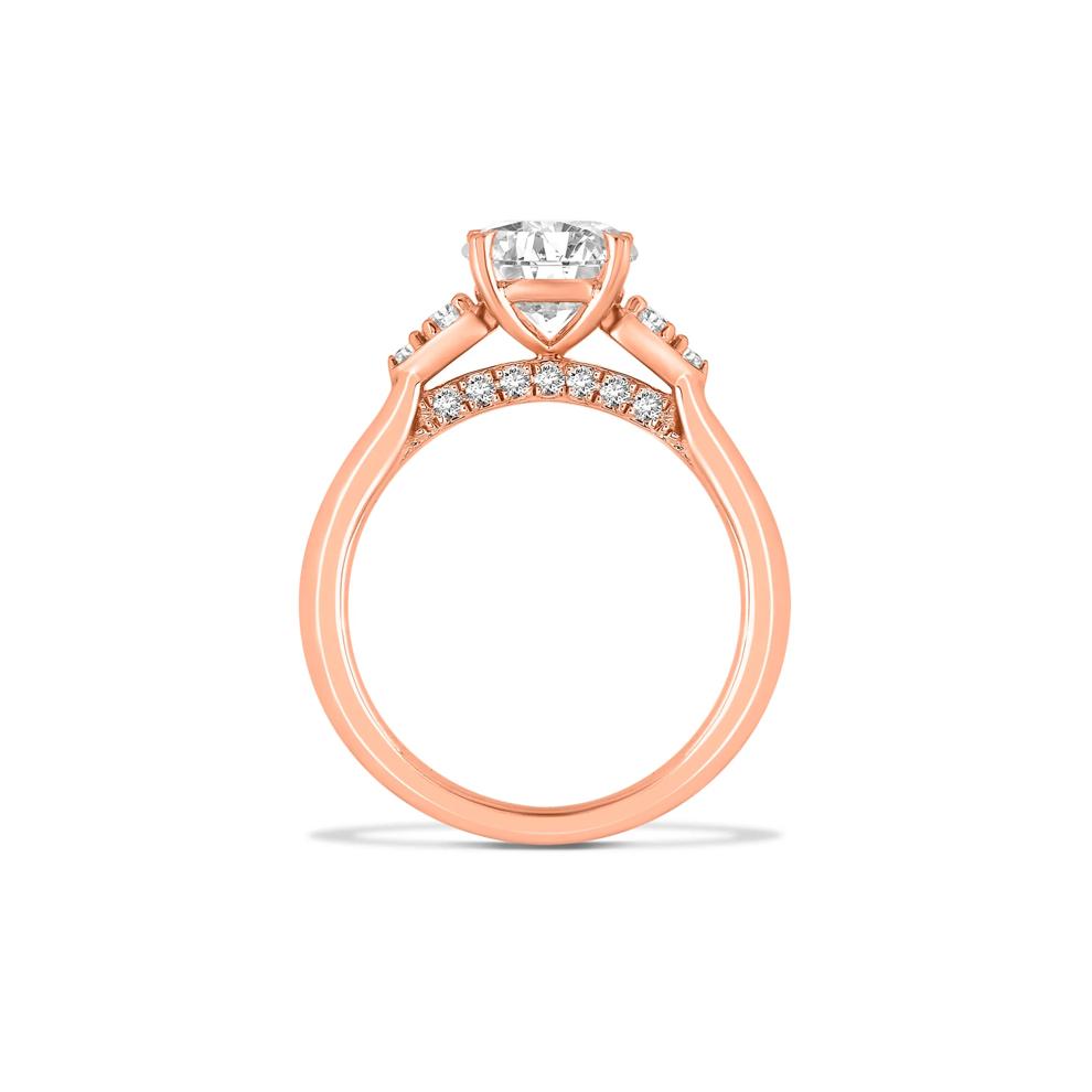 Lab Grown Diamond Round Center Engagement Ring in 10K Rose Gold (1 3/4 ct. tw.) – Image 2 of 4