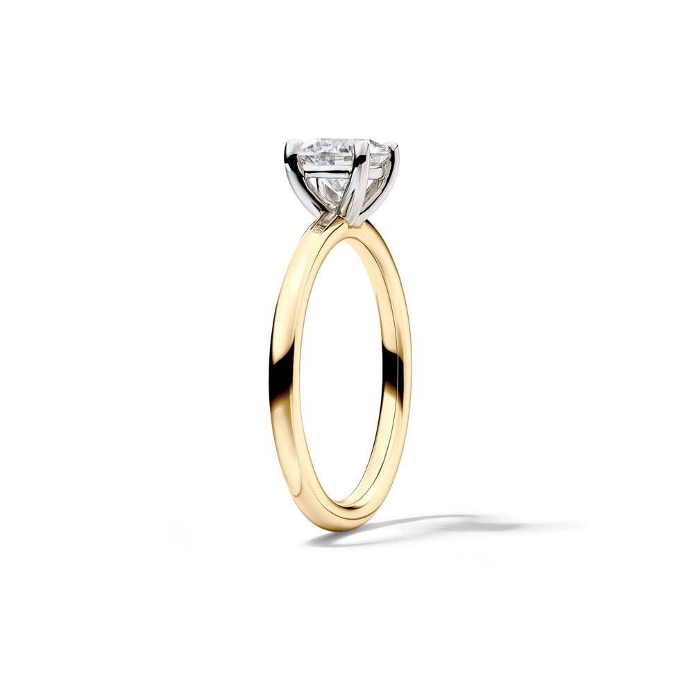 Lab Grown Diamond Solitaire Round Engagement Ring in 14k Yellow Gold (1 ct.) – Image 3 of 4