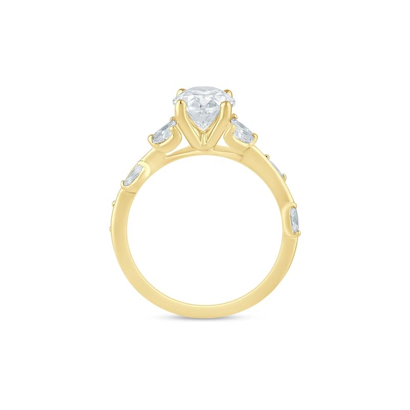 Oval Lab Grown Diamond Engagement Ring in 14K Yellow Gold &#40;2 1/3 ct. tw.&#41; – Image 2 of 3