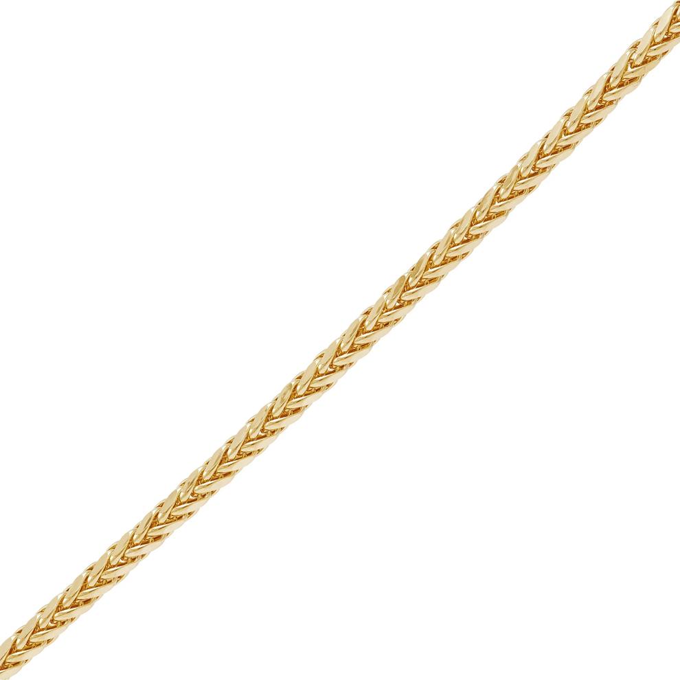 Men&rsquo;s Four-Sided Hollow Franco Chain in 14K Yellow Gold, 3MM, 22&rdquo; – Image 2 of 3