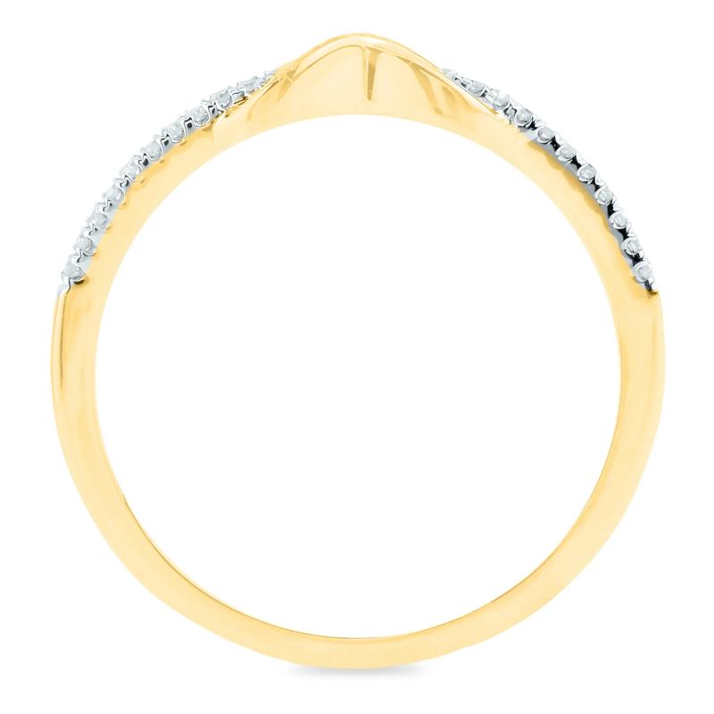 Diamond Infinity Ring in 14K Yellow Gold &#40;1/10 ct. tw.&#41; – Image 2 of 3