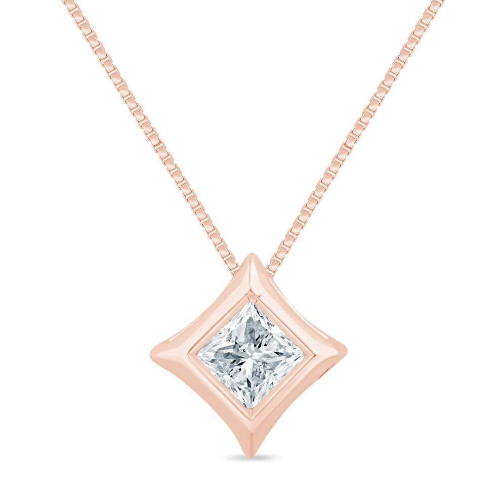 Diamond Starra Pendant in 14K Rose Gold (1/10 ct. tw.) – Image 1 of 3