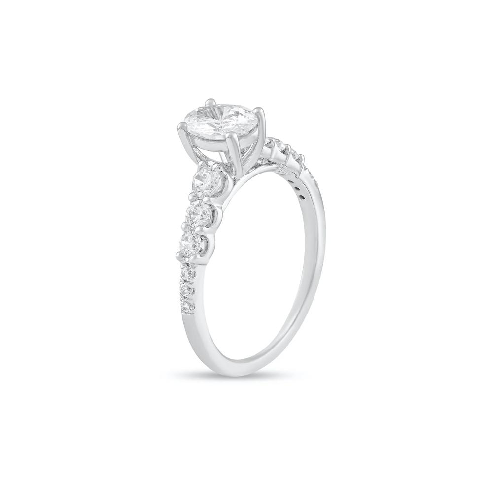 Lab Grown Diamond Oval Center Engagement Ring in Platinum (1 1/2 ct. tw.) – Image 4 of 4