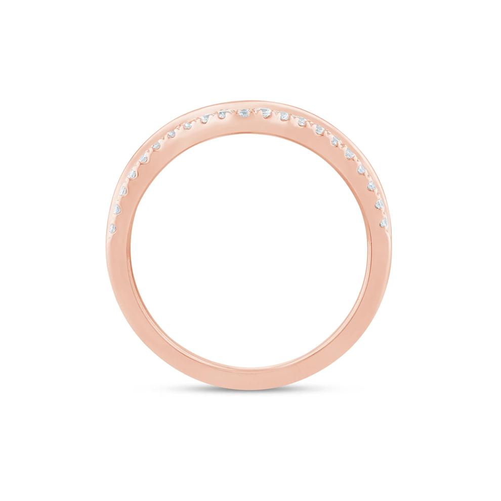 Lab Grown Diamond Contour Band in 14K Rose Gold (1/7 ct. tw.) – Image 2 of 3