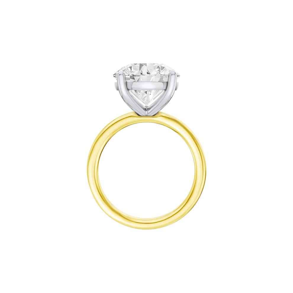 Lab Grown Diamond Round Solitaire Ring in 14K Yellow &amp; White Gold (6 ct.) – Image 2 of 4