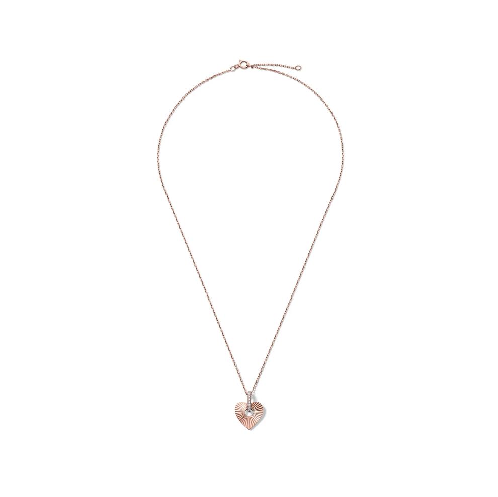 Diamond Heart Pendant in 10K Rose Gold (1/10 ct. tw.) – Image 2 of 4