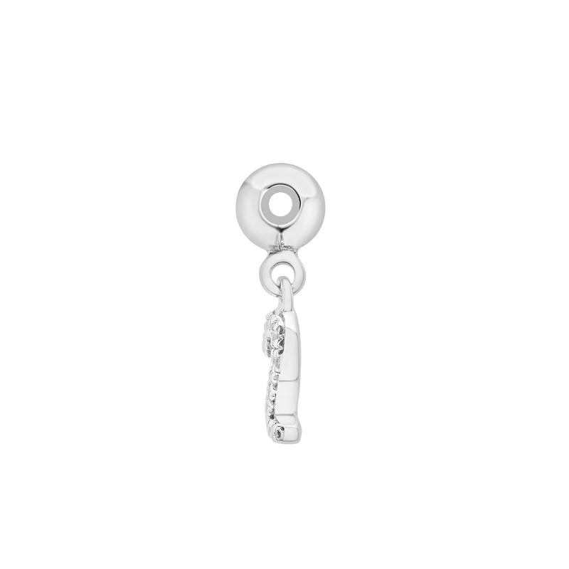 Diamond Accent  Number 2 Bead Charm in Sterling Silver – Image 2 of 3