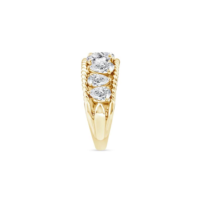 Lab Grown Diamond Pear-Shaped Band in 14K Yellow Gold &#40;2 ct. tw.&#41; – Image 3 of 3
