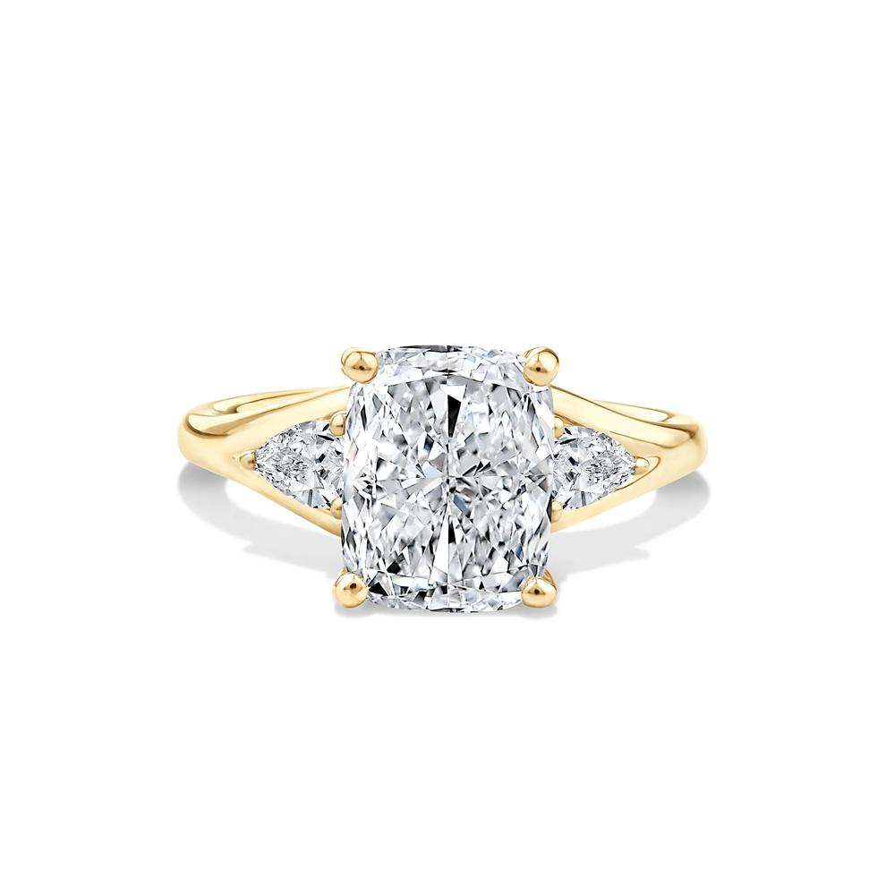 Lab Grown Diamond Three-Stone Engagement Ring in 14K Yellow Gold (3 1/2 ct. tw.) – Image 1 of 4