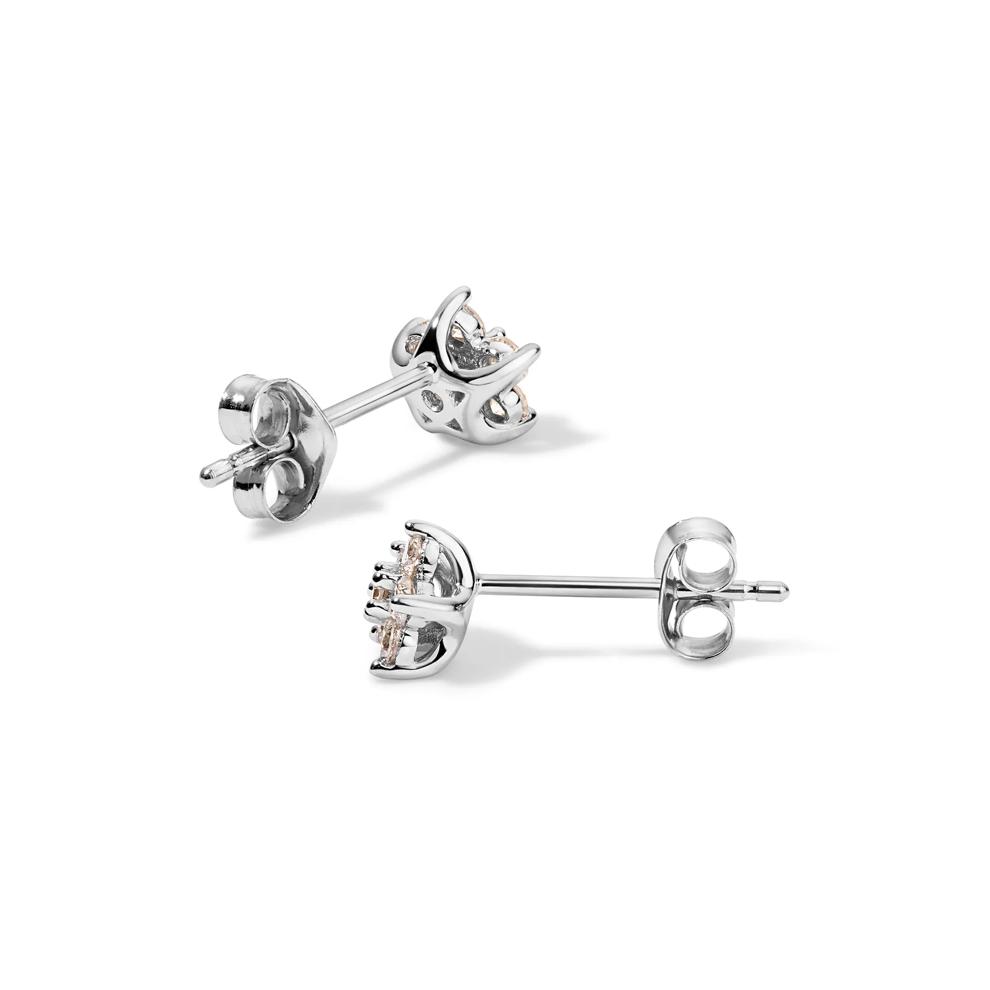 Diamond Star Stud Earrings in 10K White Gold (1/4 ct. tw.) – Image 2 of 2