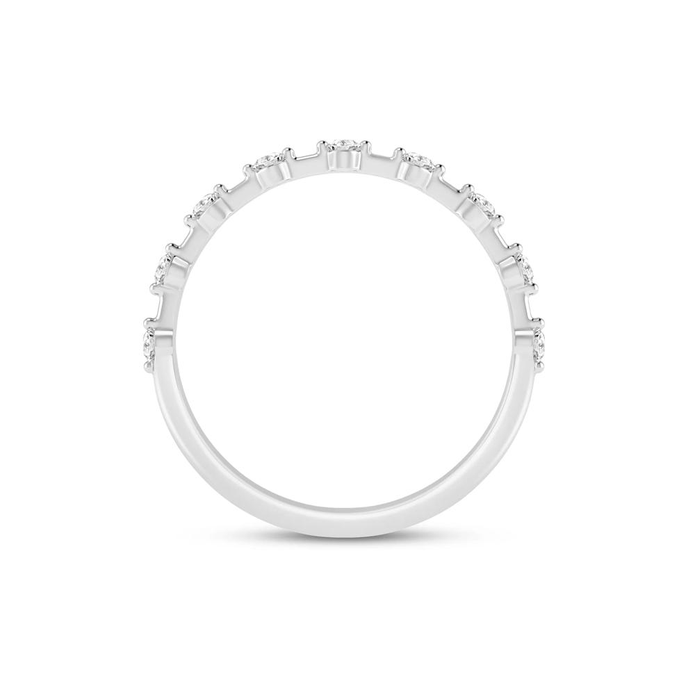 Diamond Anniversary Stack Band in 10K White Gold (1/7 ct. tw.) – Image 2 of 3