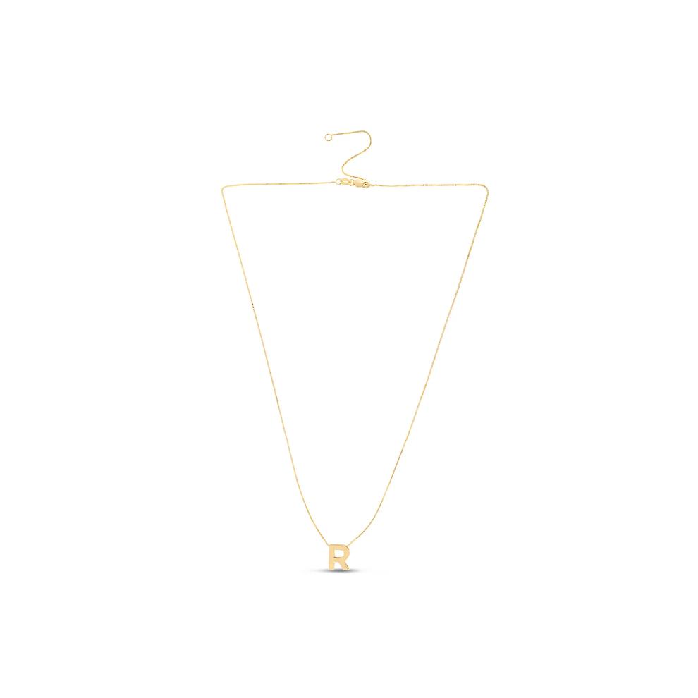 "R" Initial Necklace in 14K Yellow Gold – Image 1 of 1