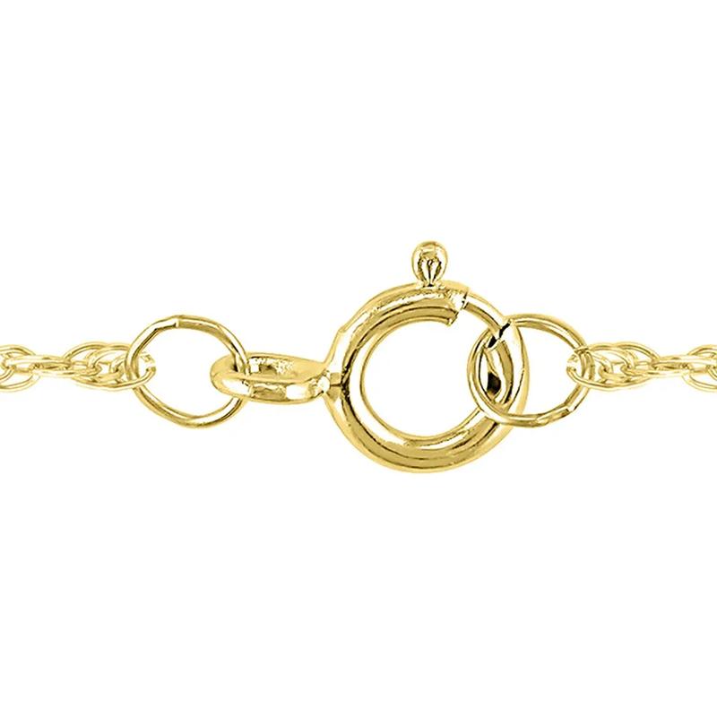 1/10 ct. tw. Diamond Horseshoe Necklace in 10K Yellow Gold – Image 3 of 3