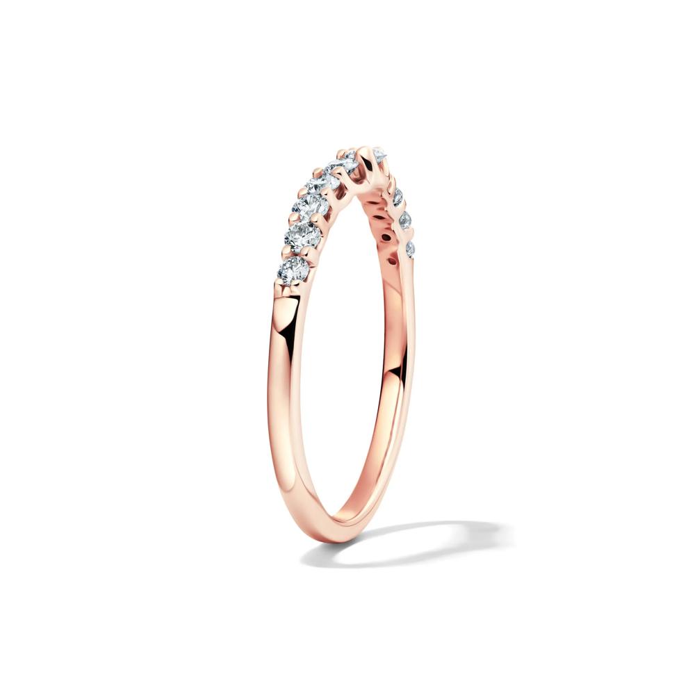 Lab Grown Diamond Chevron Band in 14K Rose Gold (1/3 ct. tw.) – Image 3 of 4