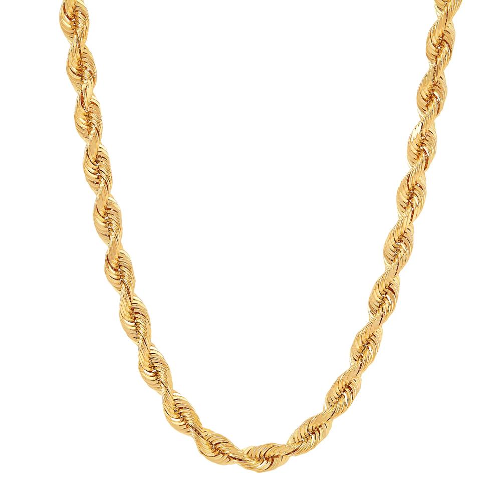 Solid Silk Rope Twist Chain in 14K Yellow Gold, 18" – Image 1 of 3
