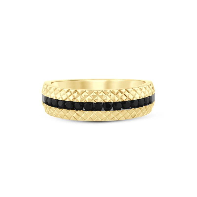 Black Diamond Band in 10K Yellow Gold &#40;1/2 ct. tw.&#41; – Image 1 of 3