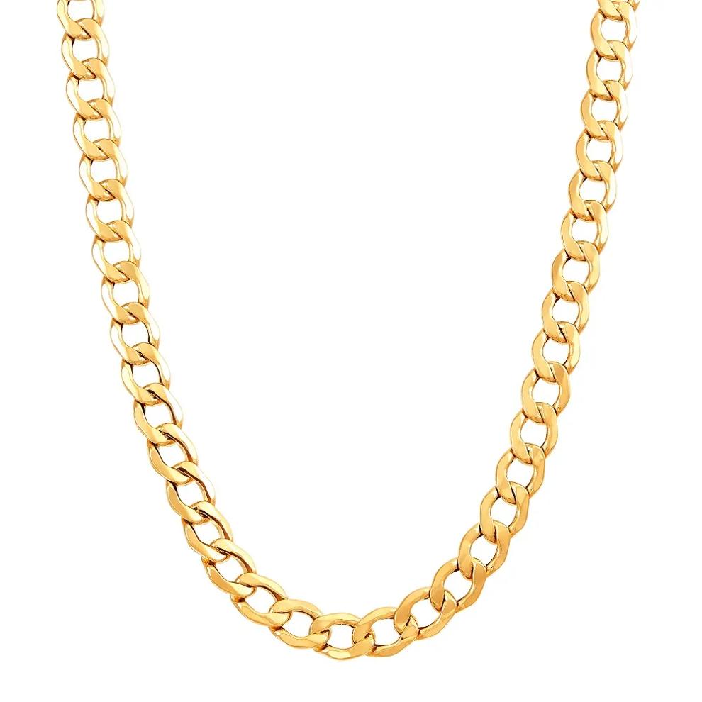 Light Beveled Curb Chain in 14K Yellow Gold, 22&rdquo; – Image 1 of 4
