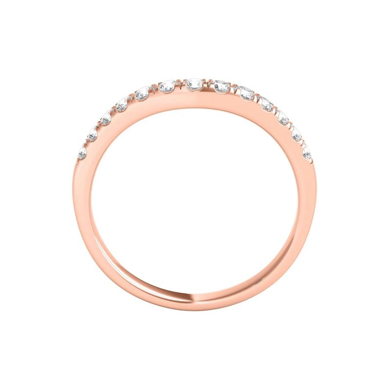 1/3 ct. tw. Diamond Contour Band in 14K Rose Gold – Image 2 of 3