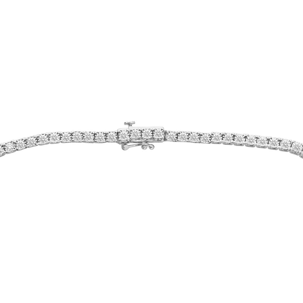 Lab Grown Diamond Tennis Necklace in 10K White Gold, 22&rdquo; (7 ct. tw.) – Image 2 of 2