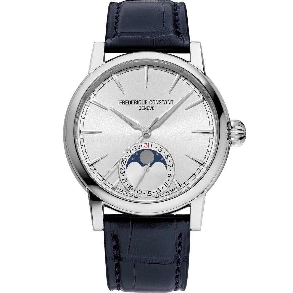 Men's Moonphase Watch With a Blue Leather Strap – Image 1 of 3