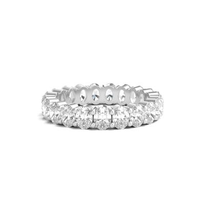 Lab Grown Oval Diamond Eternity Band in 14K White Gold (3 ct. tw.)
