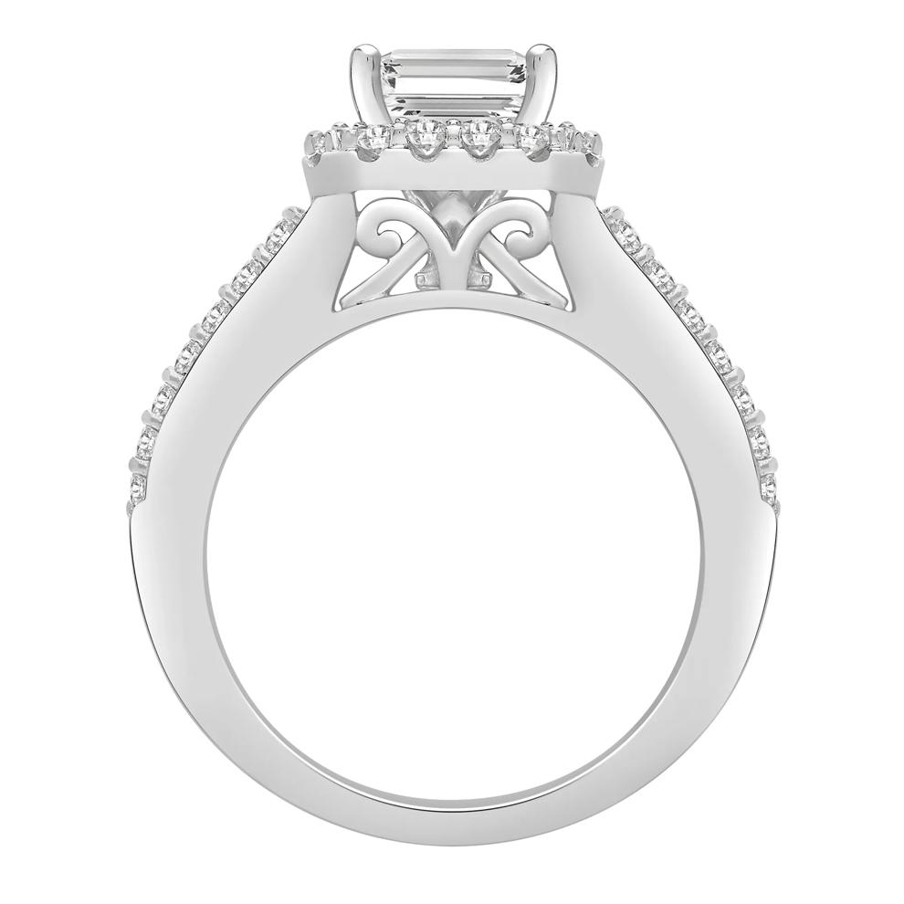 Lab Grown Diamond Halo Engagement Ring in 14K White Gold (3 1/2 ct. tw.) – Image 4 of 4