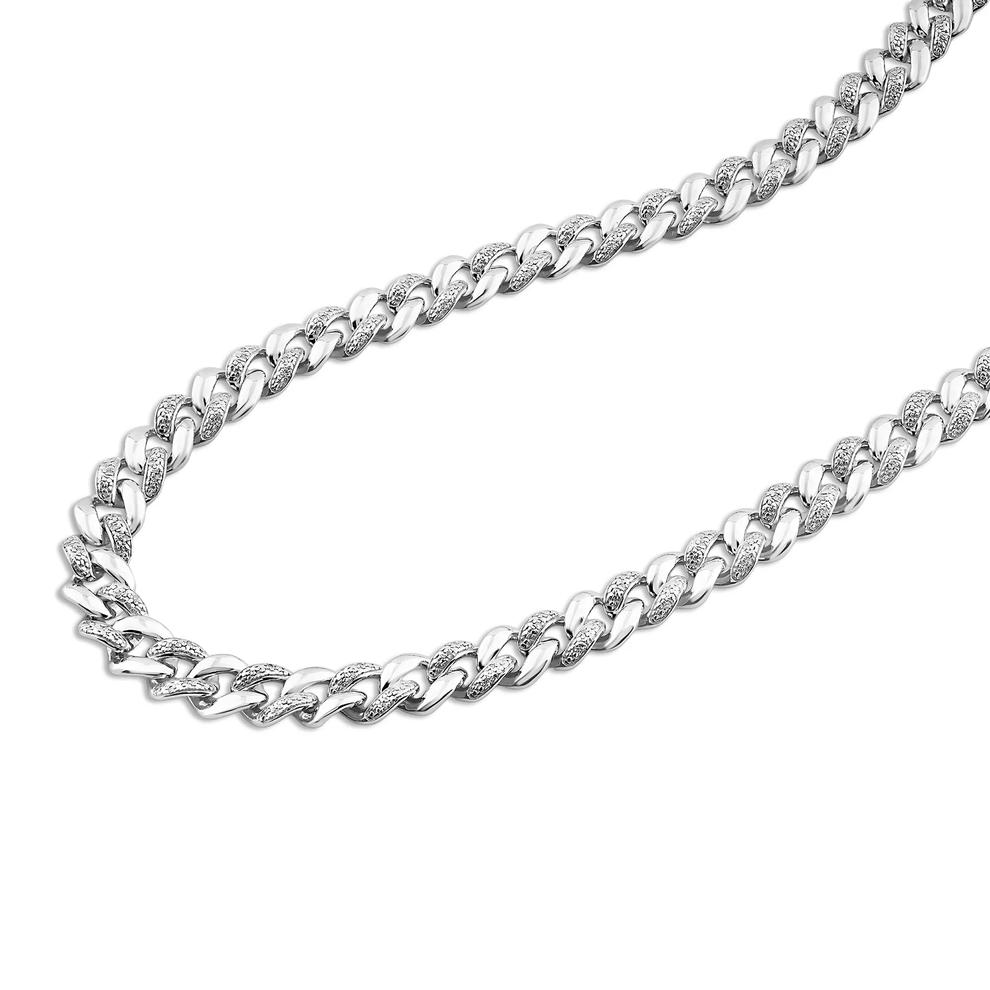 Men's Diamond Necklace in Sterling Silver (1/2 ct. tw.) – Image 2 of 4