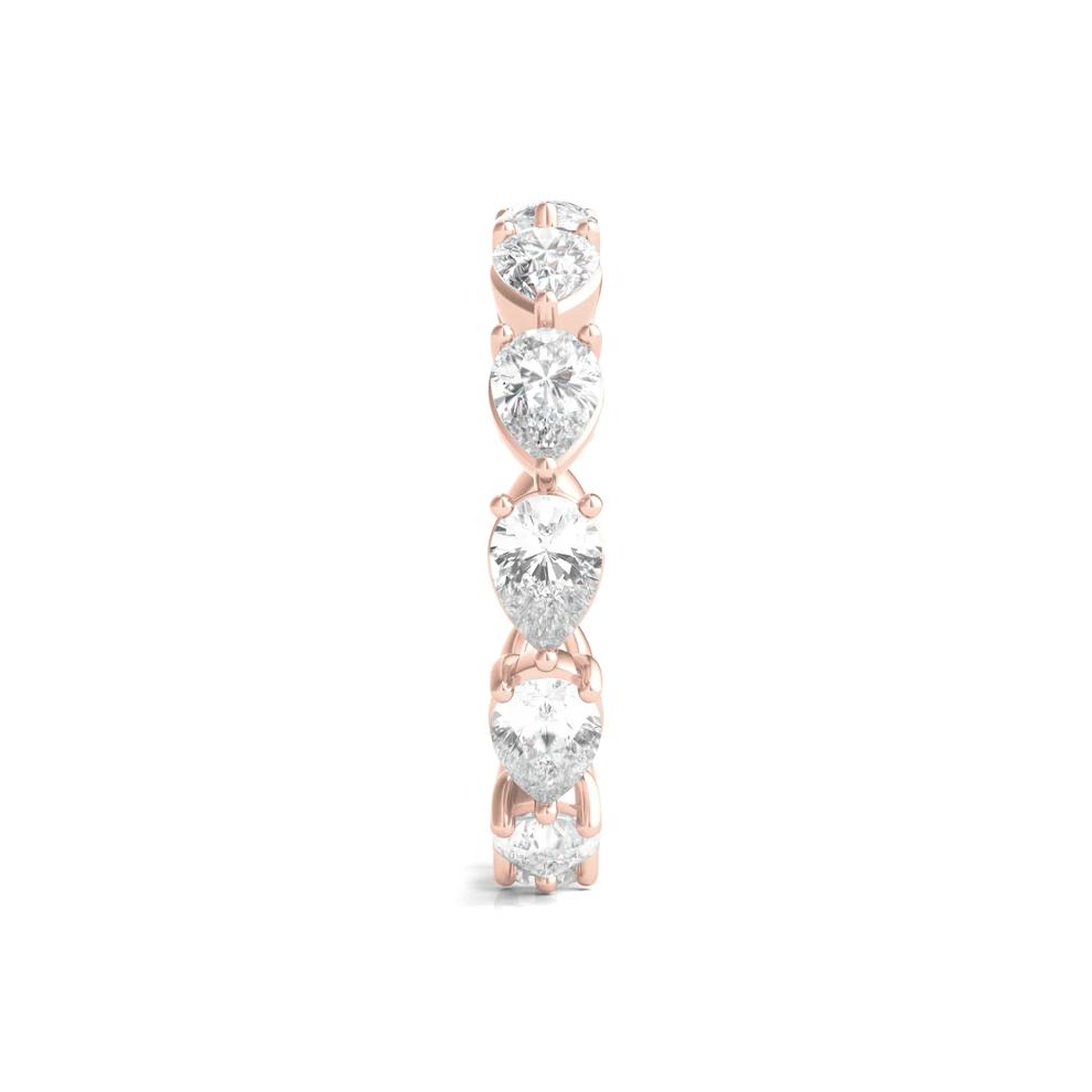 Pear-Cut Diamond Eternity Band in 14k Rose Gold (3 ct. tw.) – Image 3 of 3