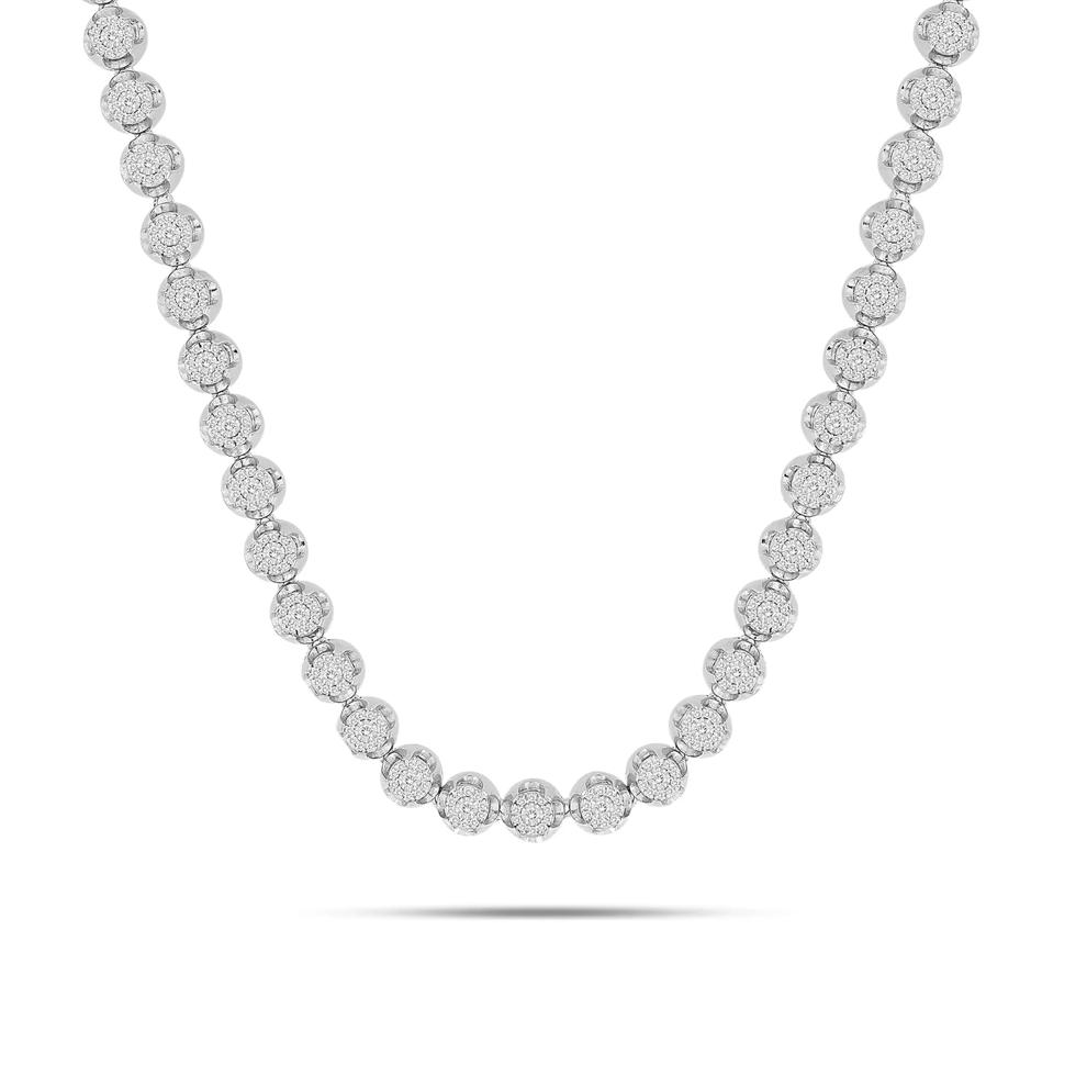 Men's Diamond Necklace in Sterling Silver (2 ct. tw.) – Image 1 of 4