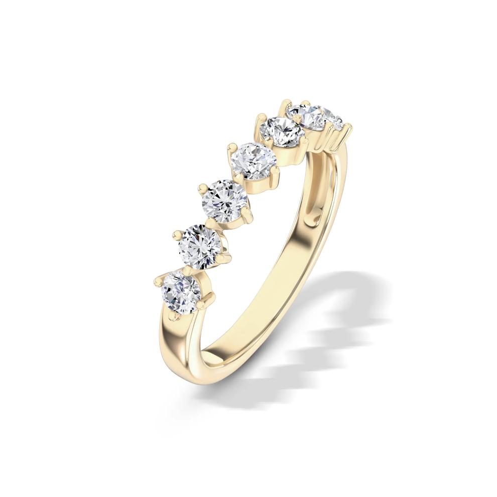 Lab Grown Diamond Seven-Stone Band in 10K Yellow Gold (3/4 ct. tw.) – Image 4 of 4