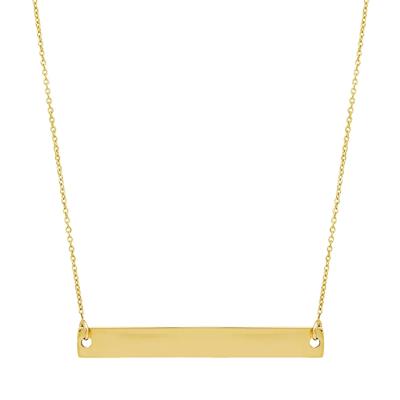Bar Necklace in 14K Yellow Gold